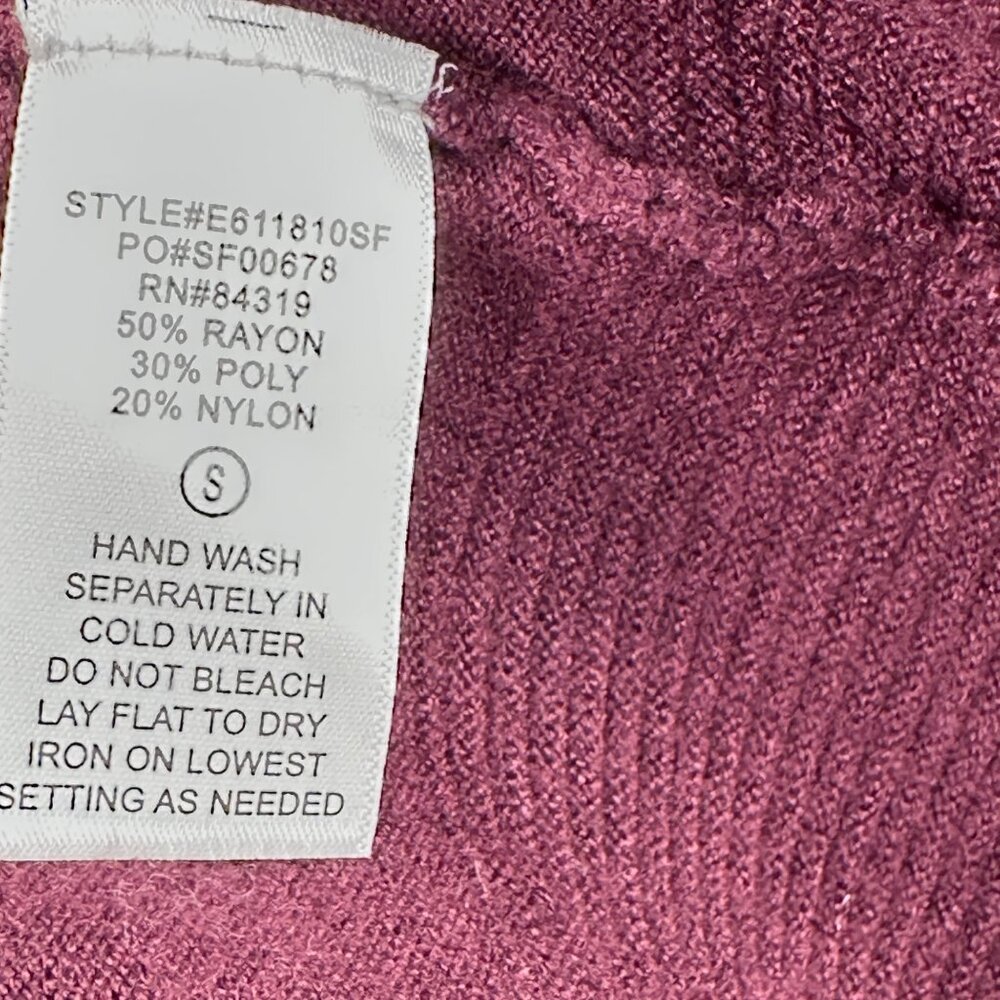 Stitch Fix Evolution by Cyrus Womens Cardigan Sweater Small Burgundy Open Front - Picture 5 of 7